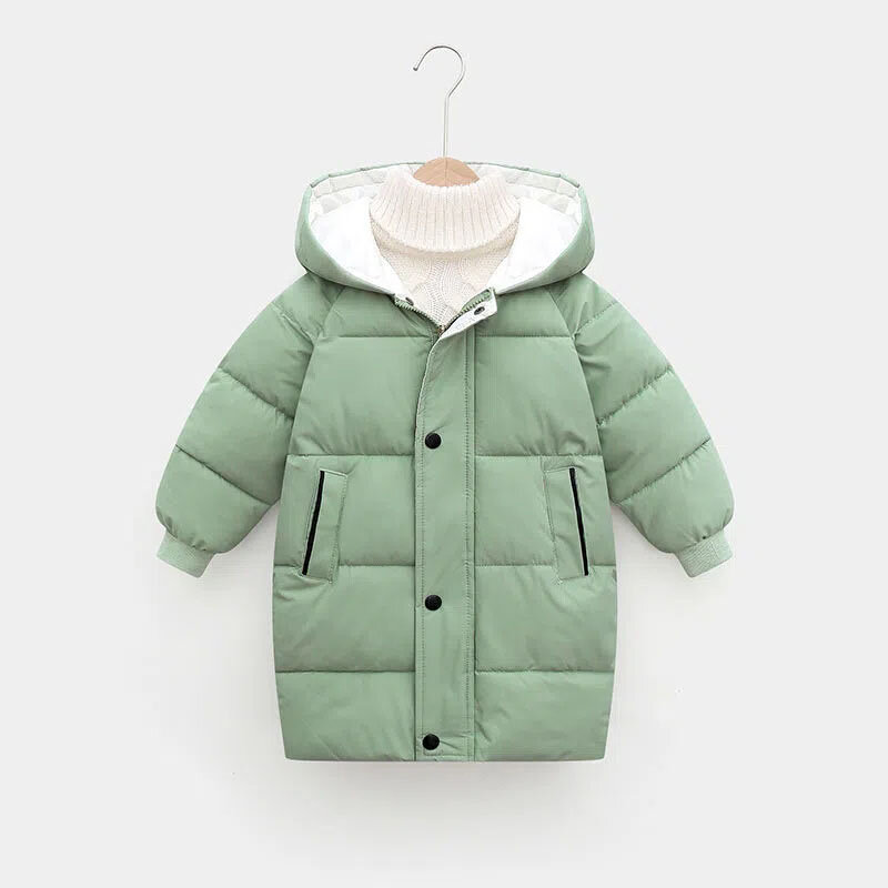 Parka imbottito in piumino di cotone per bambini vestiti imbottiti di media lunghezza uomo donna medio per neonati bambini piccoli in cappotti invernali