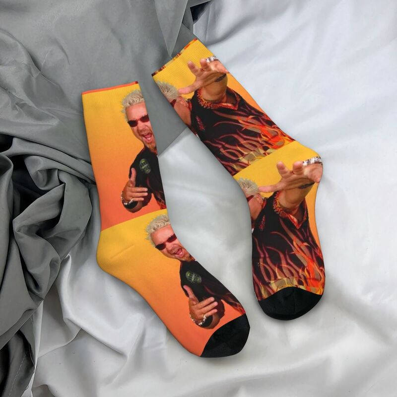Носки Guy Fieri, поглощающие пот чулки в стиле Харадзюку, всесезонные длинные носки, аксессуары для подарка унисекс