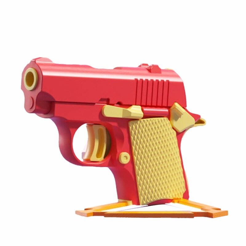3D Mini Model Toy Gun para crianças, salto reto de gravidade, batalha sem retorno, faca de rabanete, alívio do estresse, presente de Natal
