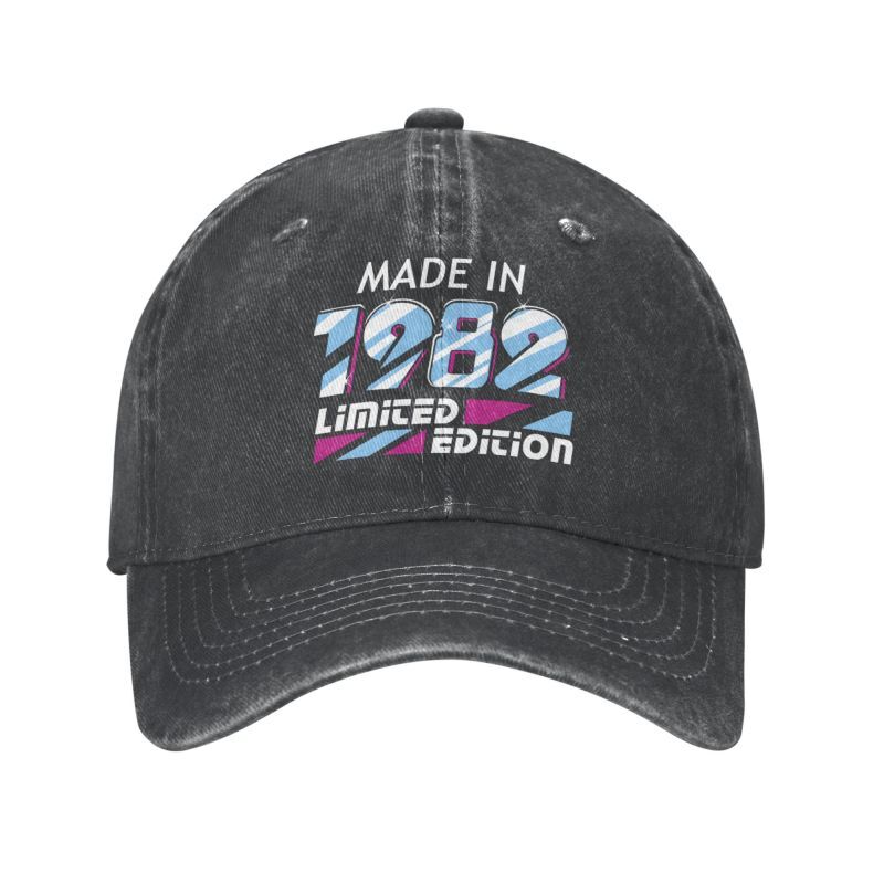 맞춤형 코튼 1982 생일 선물, 야구 모자, 스포츠 남성, 조정 가능한 아빠 모자, 여름