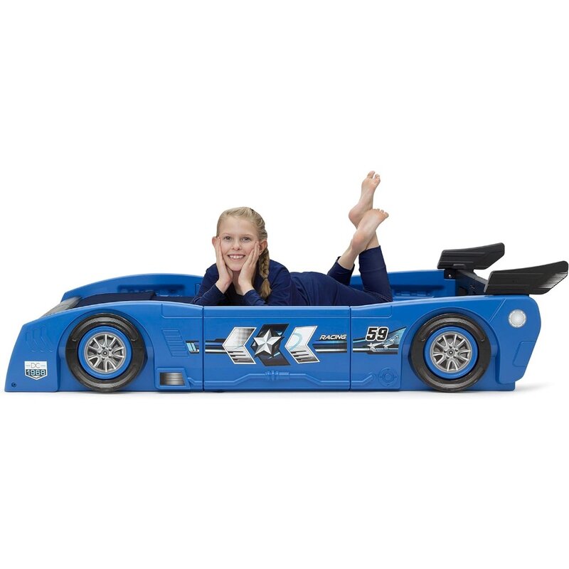 طفل سيارة وسرير مزدوج ، صنع في الولايات المتحدة الأمريكية ، أزرق