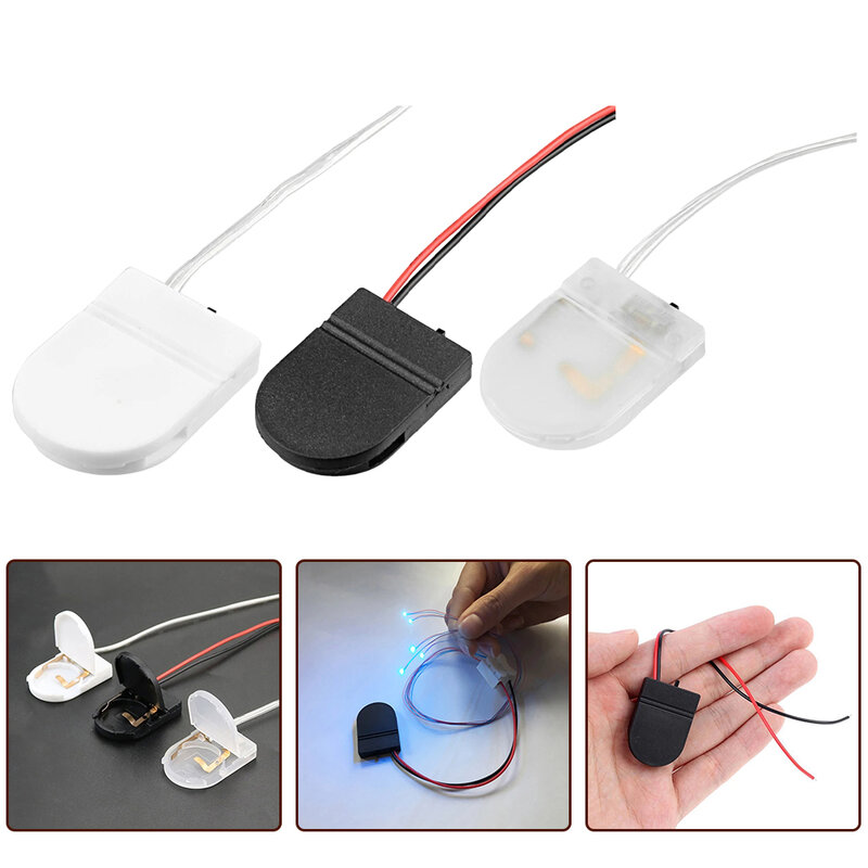 for Single Slot CR2032 CR 2032 Button Coin Cell Battery Holder Case Cover With ON-OFF Switch leads Wire 3V Battery Box