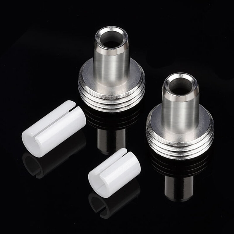 2Sets Metal-Head Fitting And Ceramic Tube Sleeves Connector Adapters For Fiber Optic Visual Fault Locator