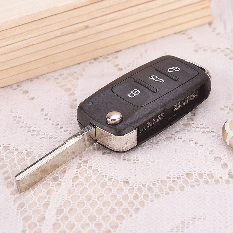 Auto Remote Key Shell Key Case für VW Caddy Eos Golf Jetta Polo Tiguan für Skoda Schnelle Superb Octavia Fabia für Seat ibiza Leon