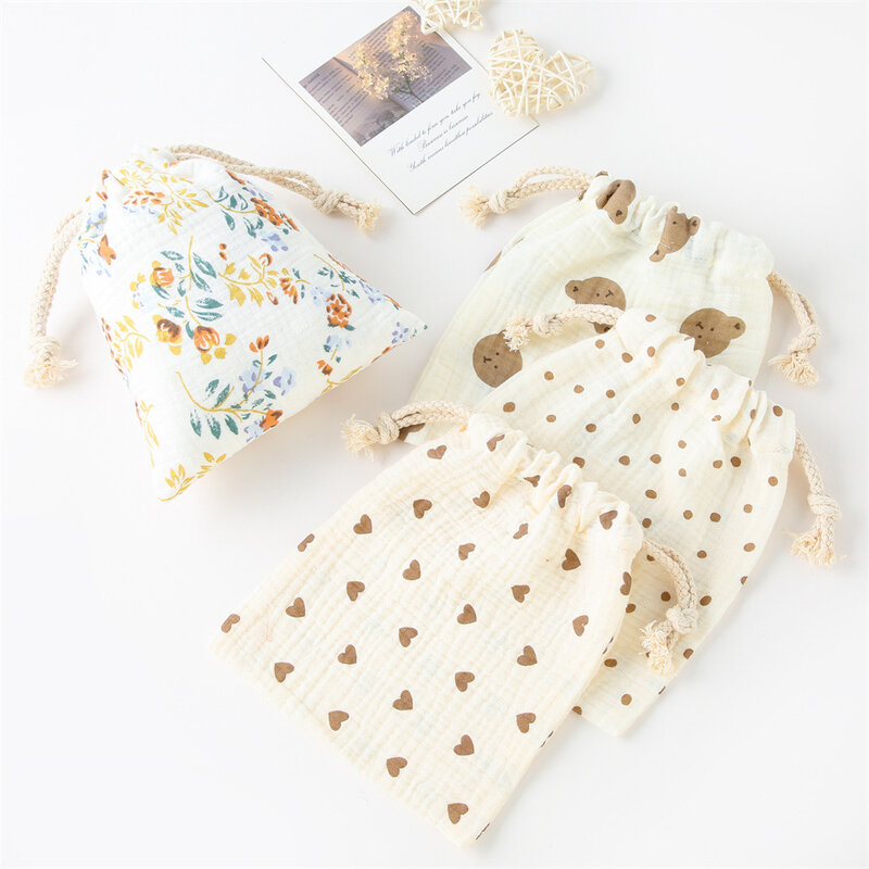 Sacs à couches en coton pour bébés, 16 couleurs, avec cordes empilables, accessoires essentiels