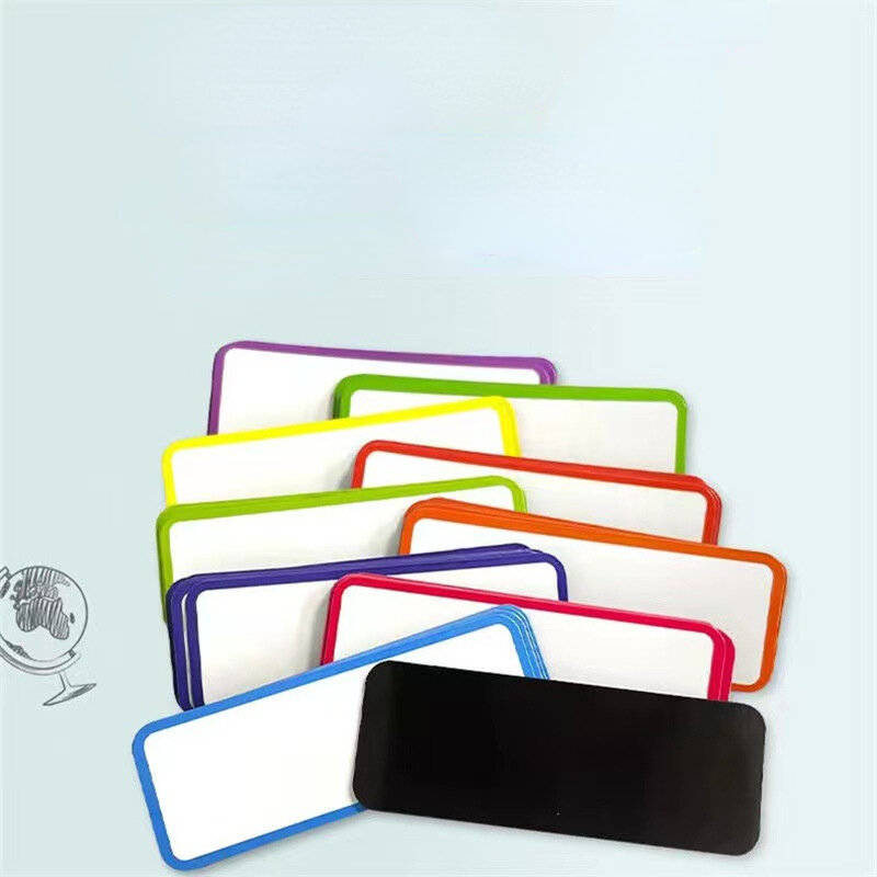 27 Sheets Magnetic Dry Erase Labels Name Plate Tags Flexible Magnetic Label Stickers For Whiteboards Refrigerator Crafts