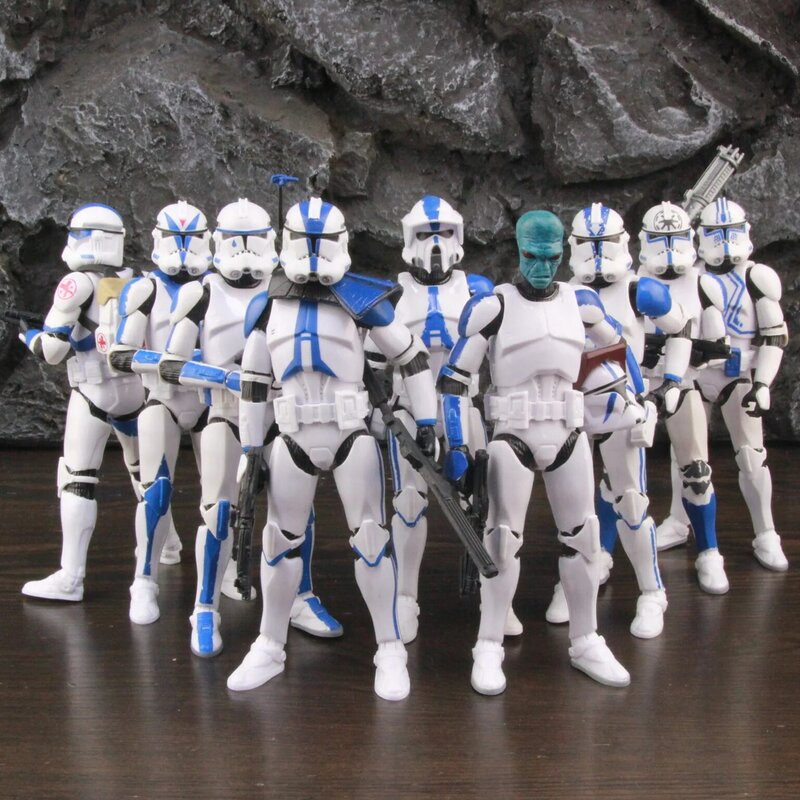 Figurine d'action Star VAN, 6 pouces, 104e, 212e, 442e, 332e, 501e coque ARF Trooper Shock Asohka Commander Phase 2 Episode II Clone Toys