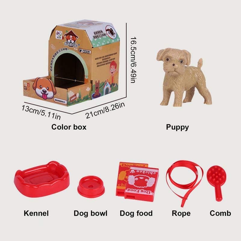 Zabawka dla psa dla dzieci dziewcząt 5.51in wypchane zwierzę pluszowy pies interaktywny zestaw pielęgnacja zwierząt chodzący szczekający ogon machający pluszowe zabawki dla psa zabawka dla psa