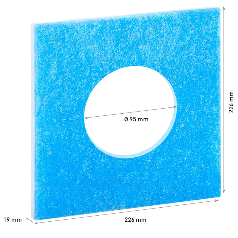 F C Compact Fan Fan filtri Compact Blue Side Clean Air Side dimensioni X Mm filtri Limodor Limot Vents X X Mm