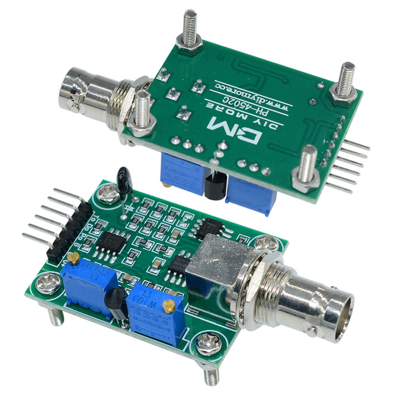 Modulo sensore di rilevamento del valore del PH liquido scheda di controllo di monitoraggio sonda per elettrodi BNC PH per Arduino