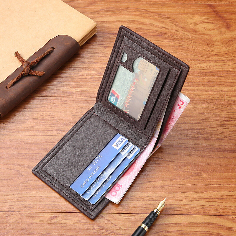 Portafoglio da uomo di alta marca portafoglio corto in rilievo Eagle portafoglio orizzontale in pelle Pu Multi Card Business Casual portamonete per carte di credito