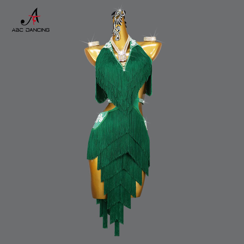 2024 New Latin Dance Dress Women gonna Stage Costume Dancewear Outfit Girls Wear Line Clothes Competition Sport Suit Party Samba