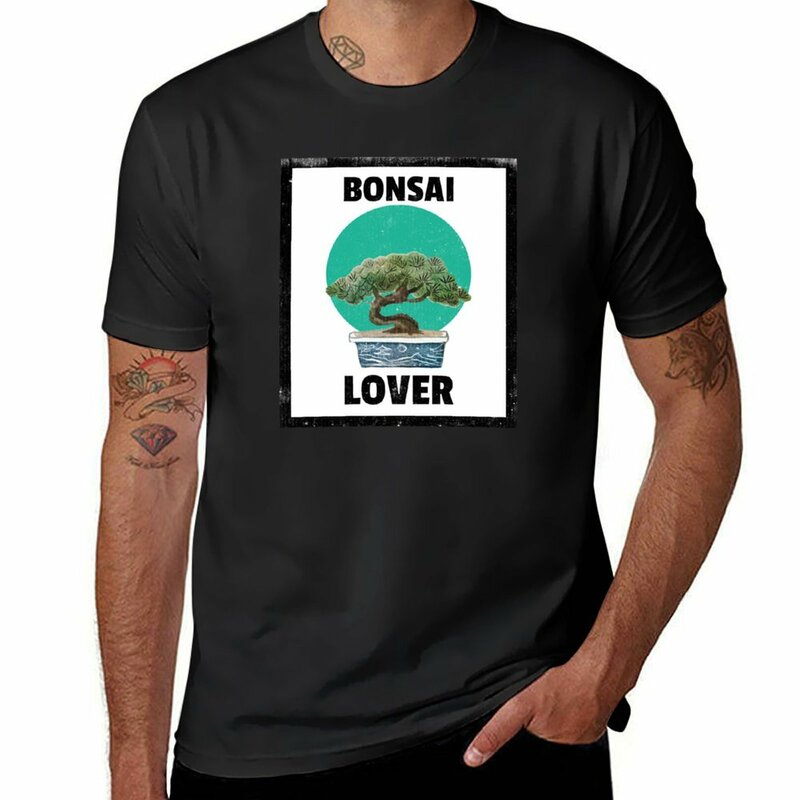 Bonsai kekasih dengan desain bingkai dalam kaus putih kaus kustom kaus putih anak laki-laki untuk pria grafis