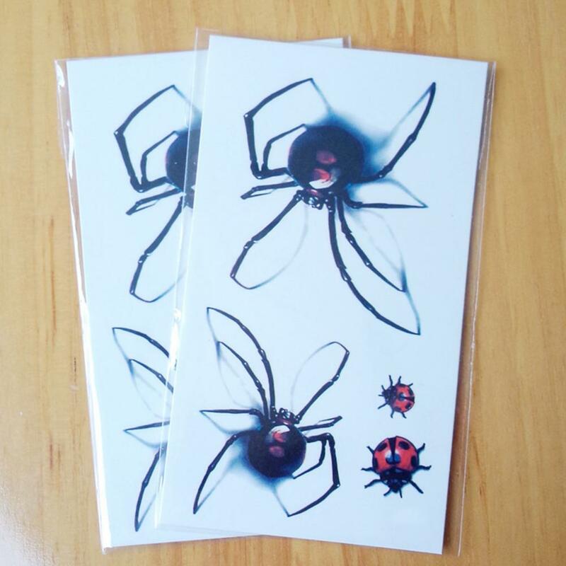 Spinnen übertragen kreative leichte Tattoo Aufkleber Mode wasserdichte temporäre Tattoo Spinne Aufkleber für Erwachsene