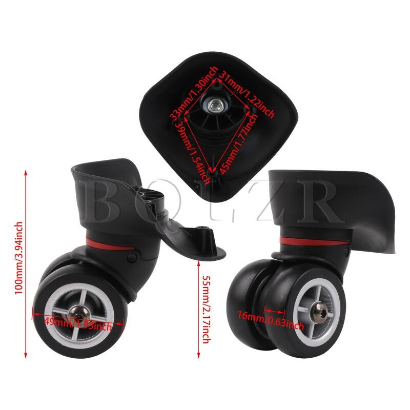 BQLZR-rueda izquierda para equipaje, juego de ruedas para maleta de viaje de 3,94 pulgadas de altura, W042