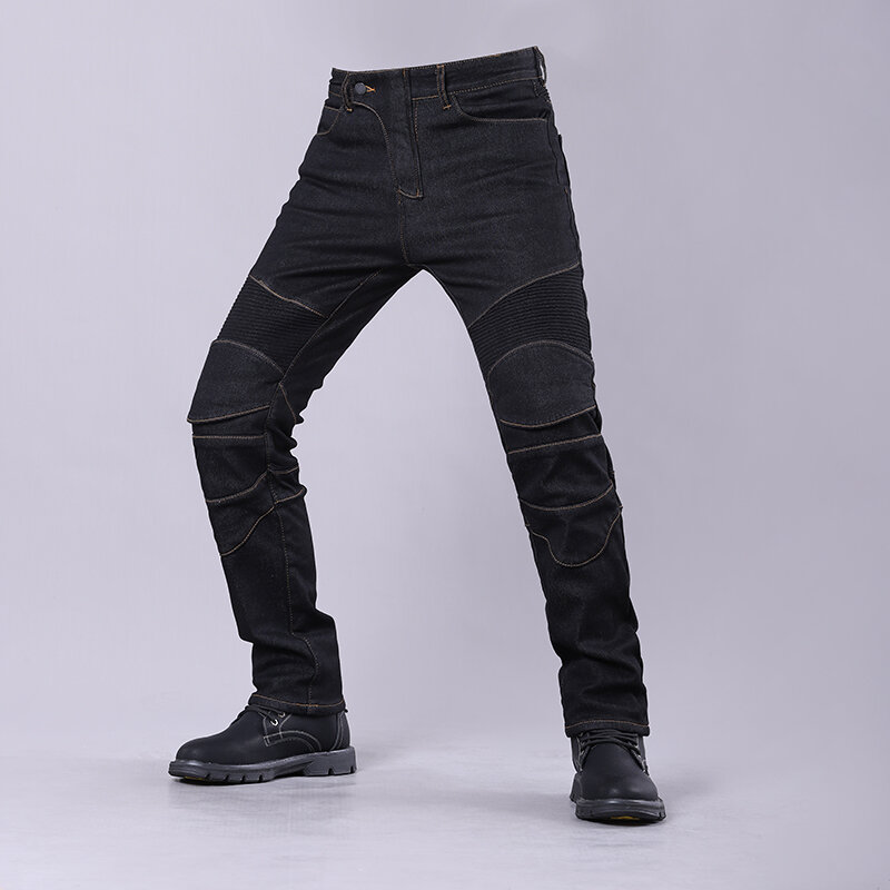 Jazda motocyklem jeansy męskie na zewnątrz dżinsy Moto ochraniacze na kolana spodnie motocrossowe Touring Anti Drop Pants ochronny sprzęt