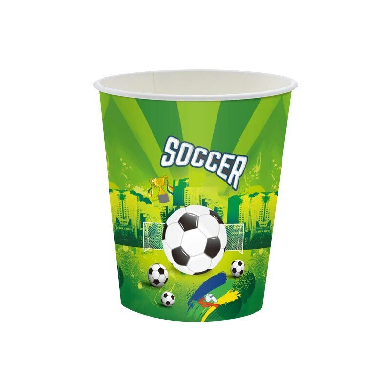 Football Soccer Birthday Party Decoration Baby Shower Supplies Balloons Cup Plate Napkin Background Disposable Tableware Set