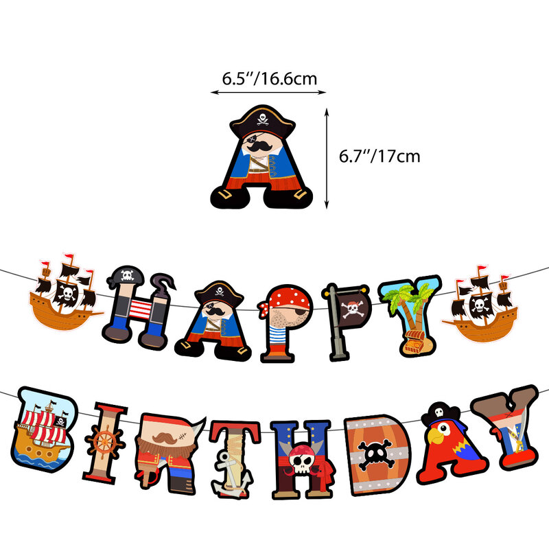 Акриловые украшения для торта в стиле аниме «пират» на день рождения