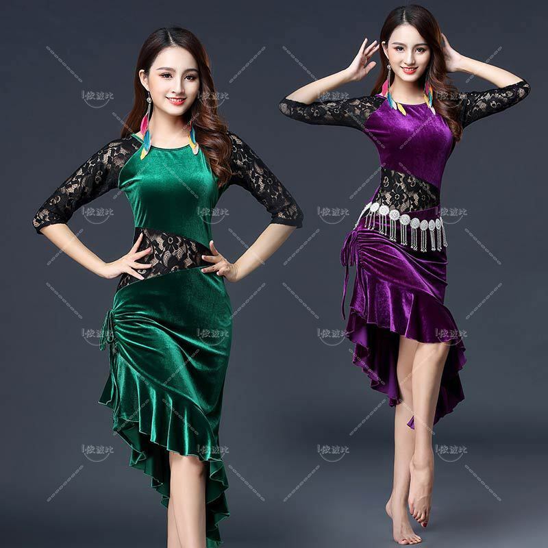 Długie sukienki do tańca brzucha Seksowna praktyka Modne ubrania Orientalna sukienka na występy Kostium do tańca scenicznego Dorośli Kobiety