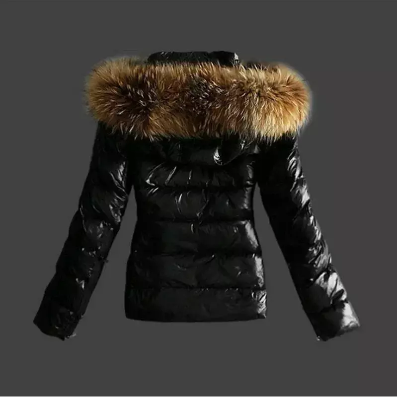 Женское зимнее модное повседневное тонкое короткое мягкое пальто с воротником из искусственного меха и не съемным капюшоном, теплое Женское пальто на молнии