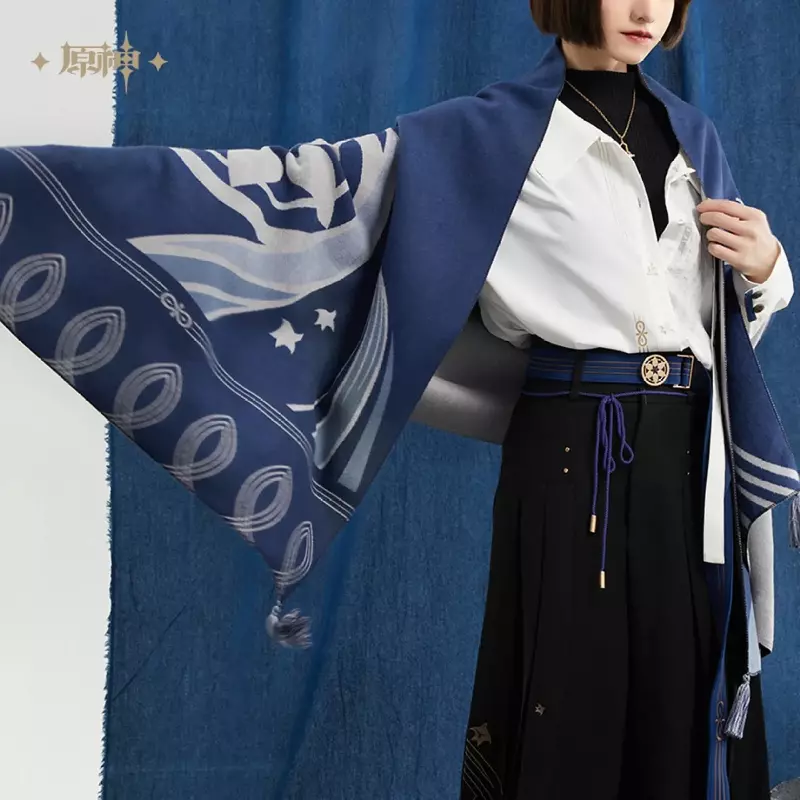Anime Game Genshin Impact Wanderer Cosplay Theme Fashion Scarves Women 180x70CM Shawl Limited Acrylic Pendant Gifts