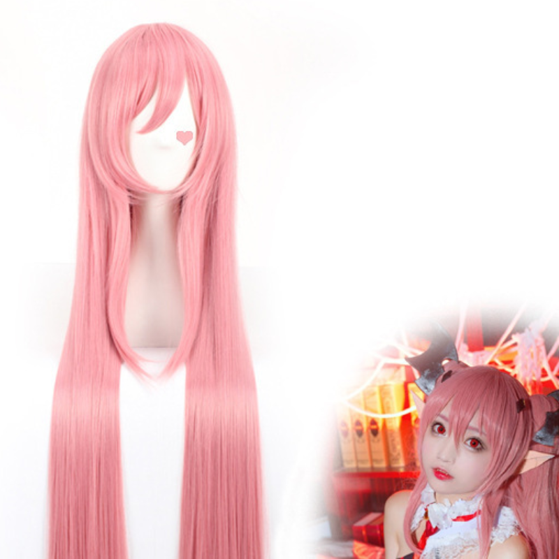 Pelucas de Anime rosa para mujer, pelo largo simulado, Anime japonés de rol de Periwig, accesorios de Cosplay de dibujos animados, Cos, accesorios de Halloween