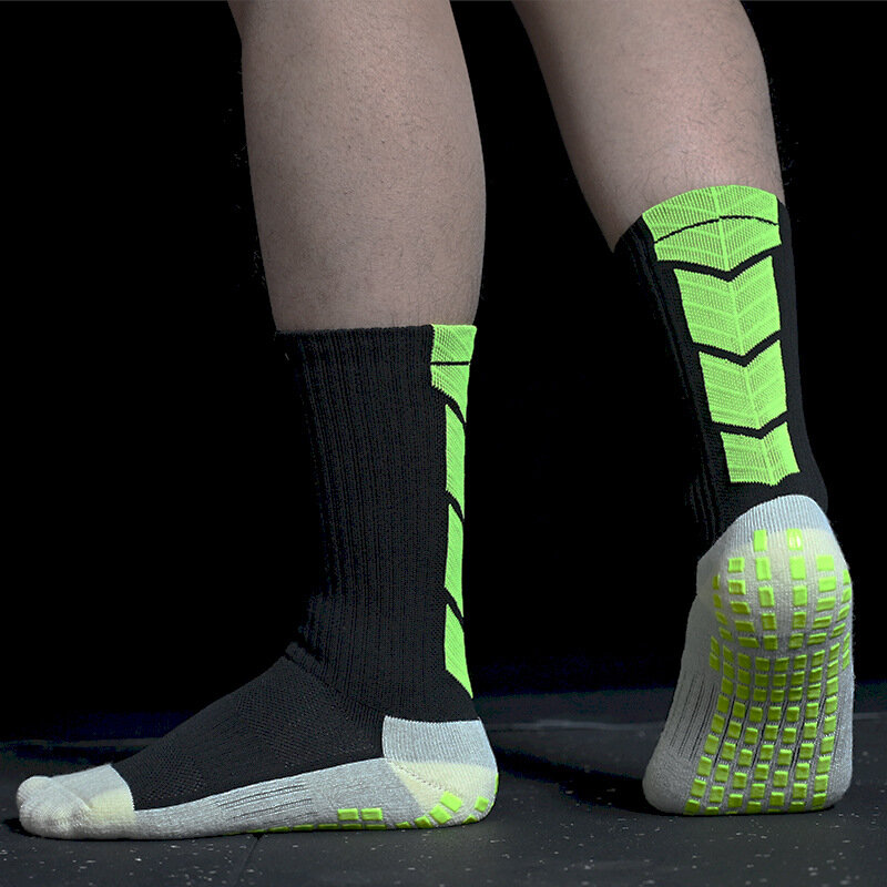 Calcetines antideslizantes para hombre, medias de agarre para fútbol, baloncesto, deportes, ciclismo
