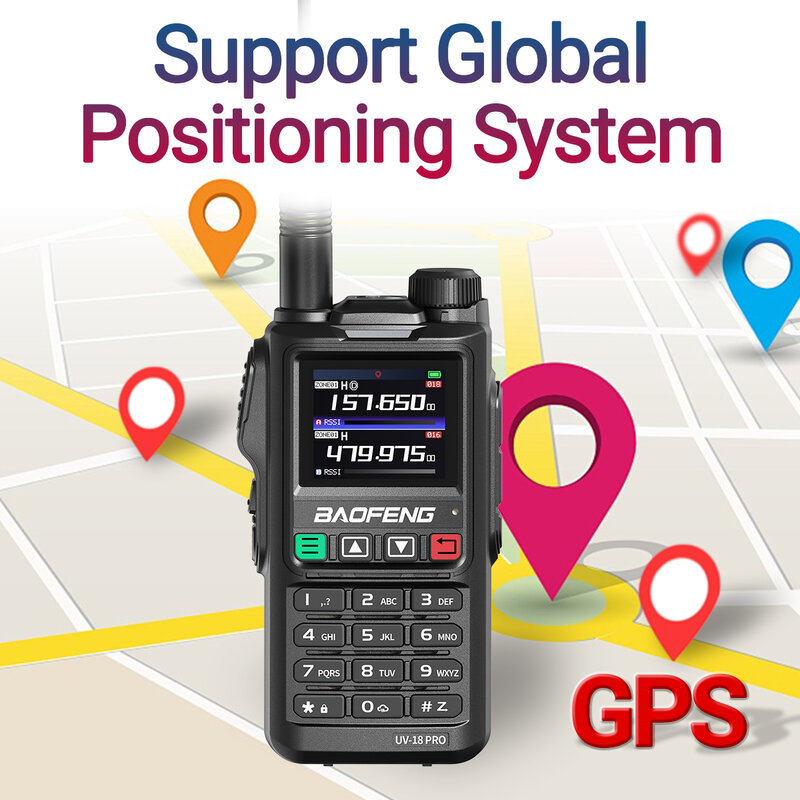 Baofeng UV18 프로 맥스 GPS AM FM 6 밴드 워키토키, 무선 복사 주파수 999CH 장거리 C 타입 UV-G28 프로 양방향 라디오
