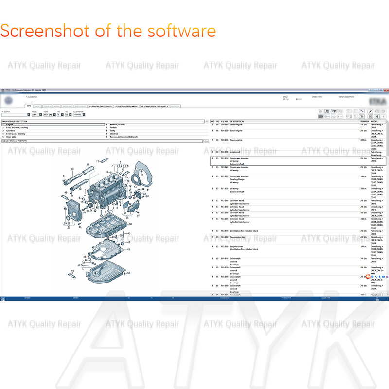 Etk. a V8.3 strumenti per Auto ET K.A 8.3 win Software di riparazione automatica ET-KA 8.3 per A-udi per veicoli di gruppo V-W catalogo di parti elettroniche nuovo