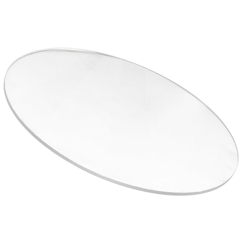 2 Buah Cakram Bulat Akrilik Cermin Tebal Transparan 3Mm, Diameter:85Mm & 70Mm