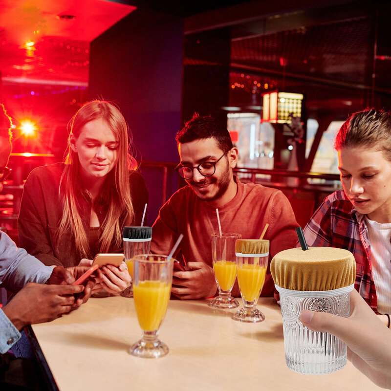 Bar Club Drink Cover Scrunchie napój wielokrotnego użytku zapobieganie Spiking Scrunchie kobieta akcesoria przykrywka do kubka elastyczna gumka