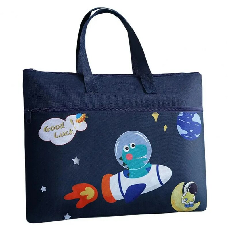 Stationery Tote Bag  Convenient Waterproof Wear-resistant  Boys Girls Cartoon Canvas Handbag for School
