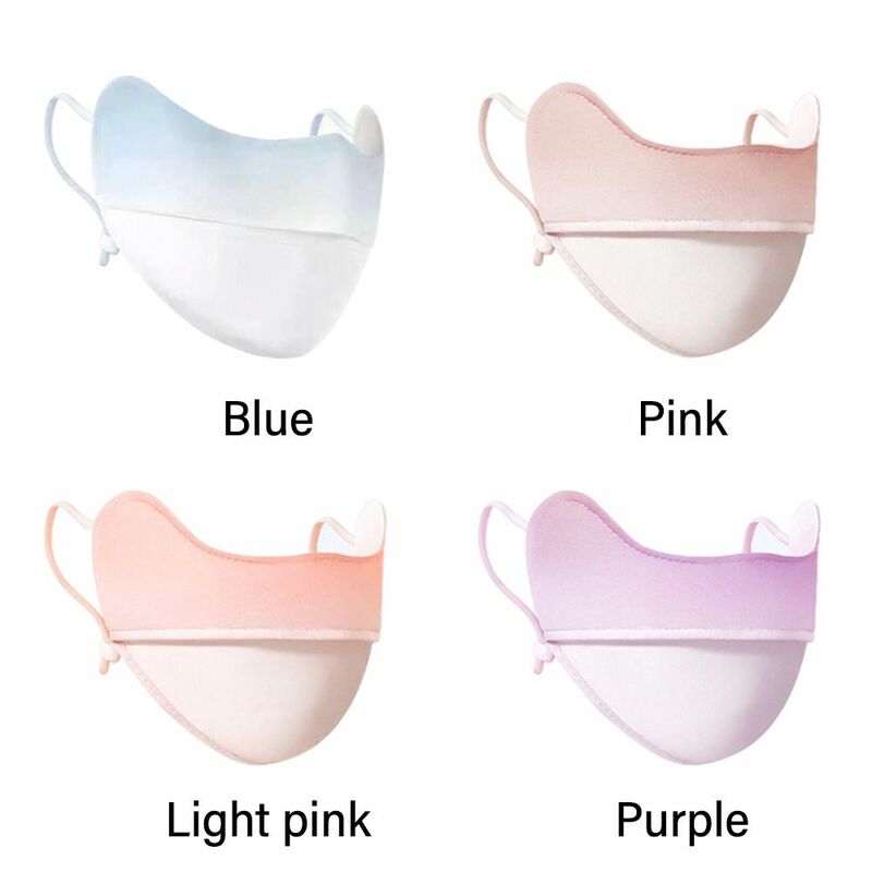 Ice Silk Ultraviolet-proof Face Mask Gift Thin Gradient Color Sports Mask Adjustable Eye Corner Protection Face Scarf