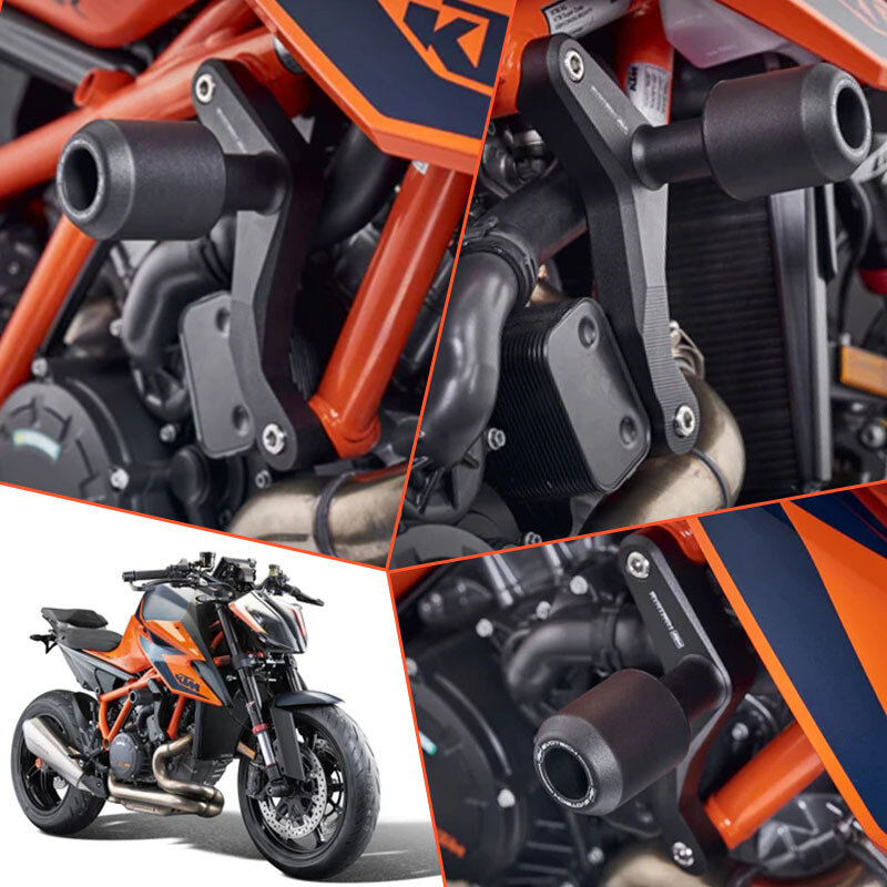 For KTM 1290 Super Duke R / RR 2020-2023 Motorcycle Frame Crash Slider Protection Anti-falling Protector Guard Pads with Logo