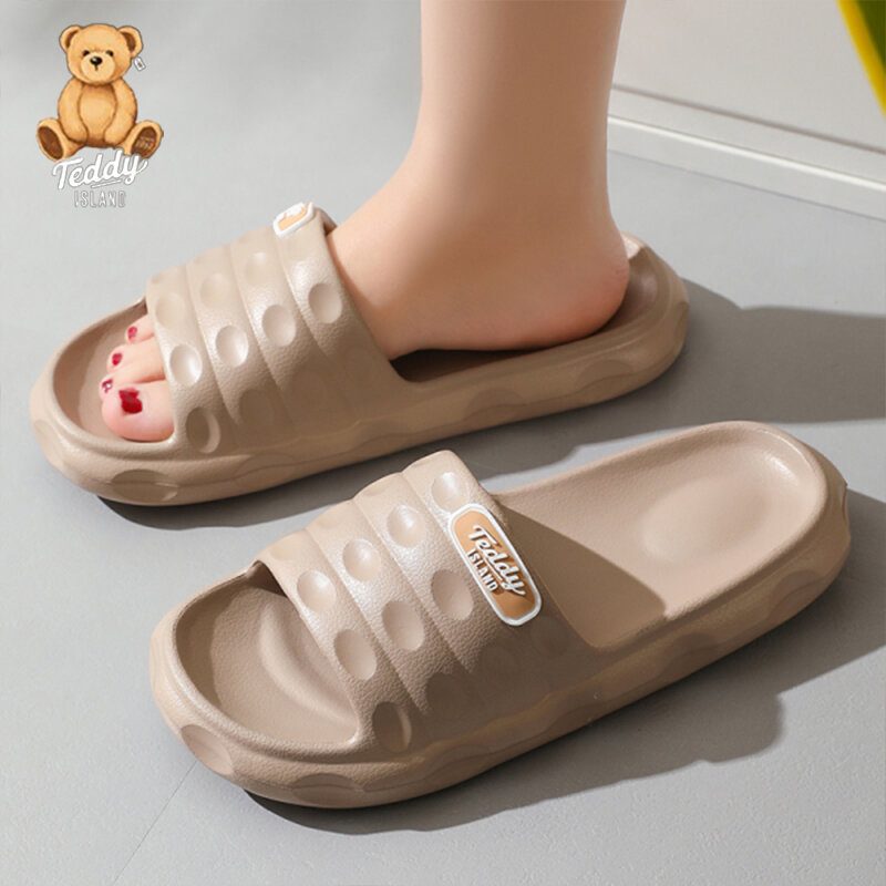 รองเท้าแตะสำหรับ2024รองเท้าคู่พื้นนุ่ม EVA สำหรับผู้หญิงพื้นรองเท้าหนาลายเมฆรองเท้าแตะสำหรับใส่ในห้องนอนรองเท้าแตะกันลื่น