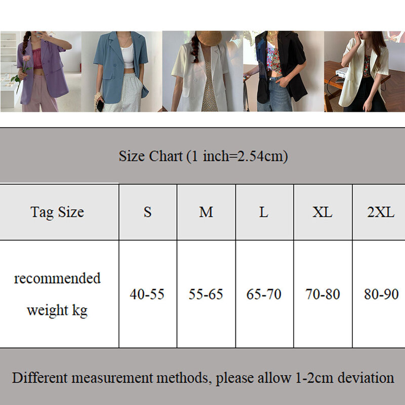Women's Black Cropped Blazers Summer Thin Notched Collar Suit Jacket Woman Korean Style Single Button Short Sleeve Coat