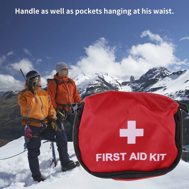 빨간색 PVC 응급 처치 키트, 야외 캠핑 응급 생존 빈 가방, 붕대 약물 방수 디자인 보관 가방, 0.7L
