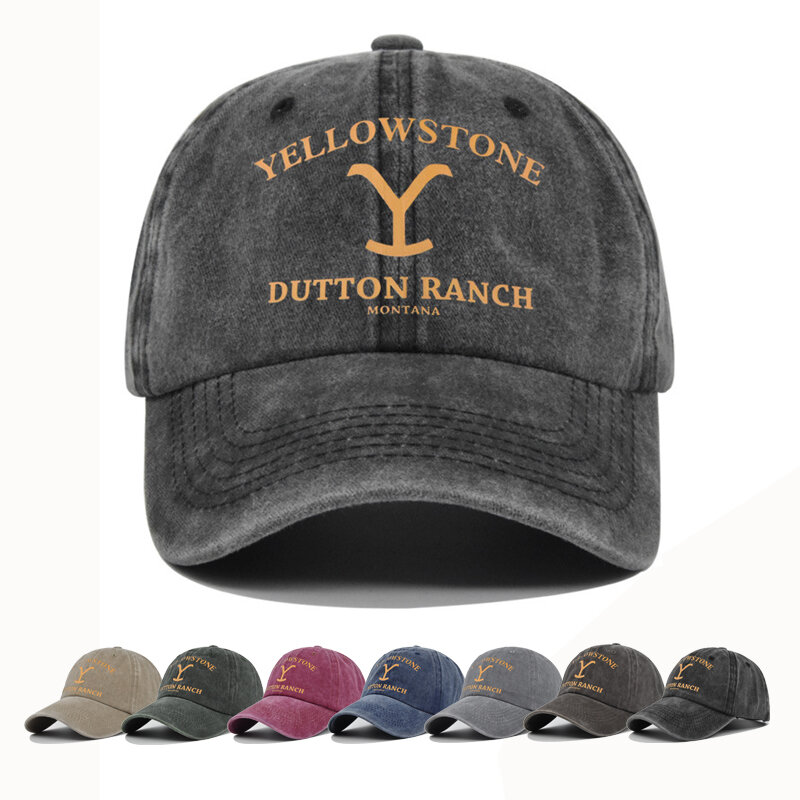 Yellowstone 남녀공용 야구 모자 스냅백 모자, 봄 가을 야구 모자, 스포츠 모자, 힙합 핏 모자