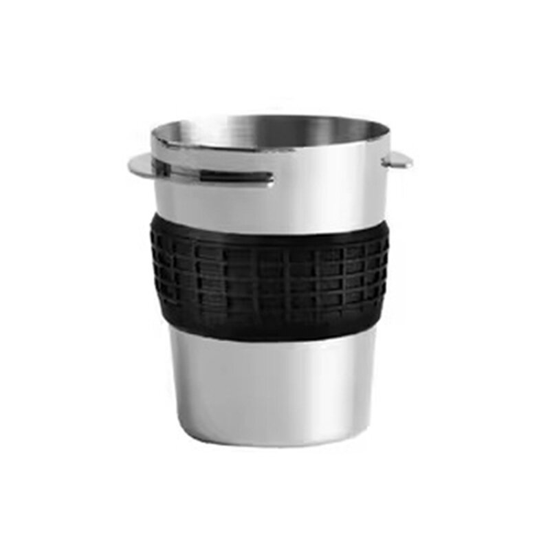 에스프레소 머신용 커피 도징 컵, 스니핑 머그잔, 내마모성 스테인리스 스틸 커피 도징 컵 실버