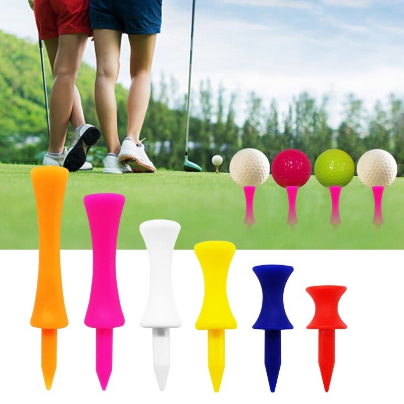 Golf-Tees Step Down, château en plastique, 6 couleurs, chacun de 50 pièces, 50 pièces taille assortie: 70mm/57mm/51mm/45mm/38mm/32mm