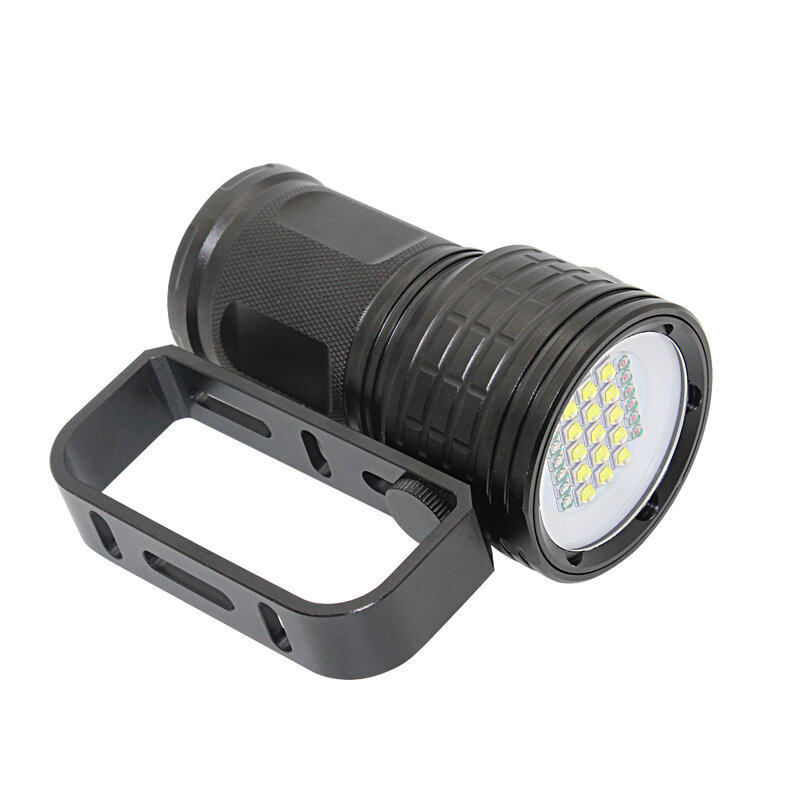 Lanterna de mergulho LED para fotografia, vídeo luz, tocha subaquática, lâmpada tática, impermeável, XM, L2, XHP70, XHP90, 100m, 18650