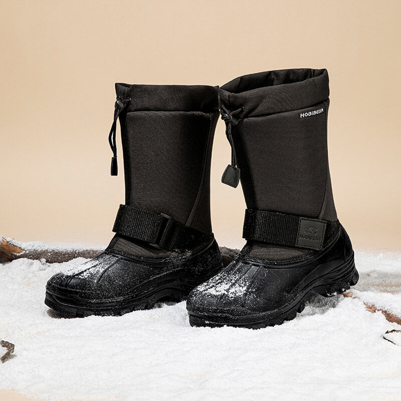 Męskie śniegowce wodoodporne antypoślizgowe wygodne zimowe ciepłe pluszowa podszewka narty terenowe botki dla mężczyzn