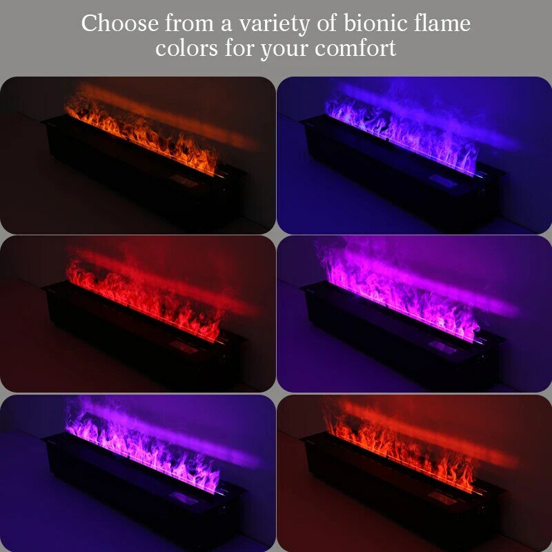LED electronic fireplace decoration Steam water mist color false fire intelligent pumping humidifier fireplace light