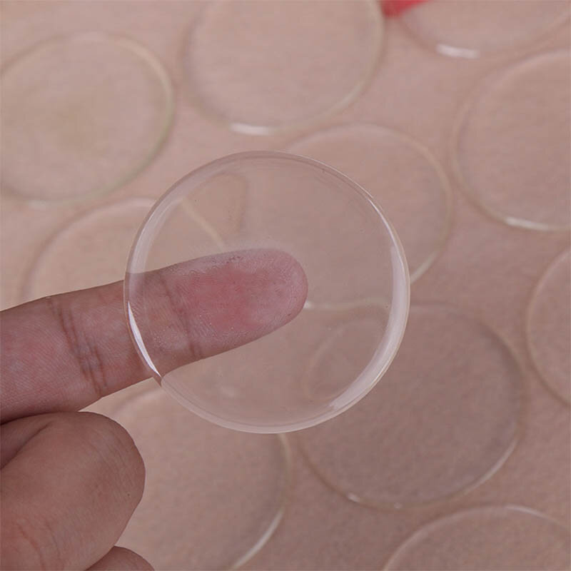 Tapas de botella autoadhesivas para manualidades, 1 pulgada, 50 piezas, fabricante de joyas 3D, parche de cristal transparente