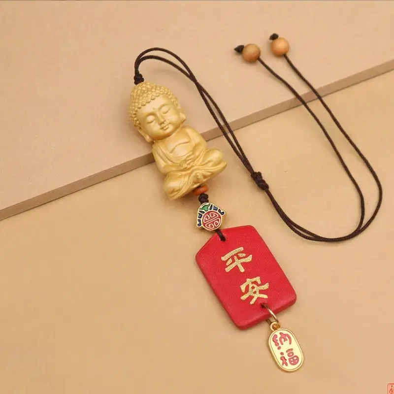 Mały budda posąg Guanyin charms frędzel wisiorek wysokiej klasy kreatywny Ins błogosławieństwo szkolna torba bezpieczeństwa do zawieszenia telefonu komórkowego