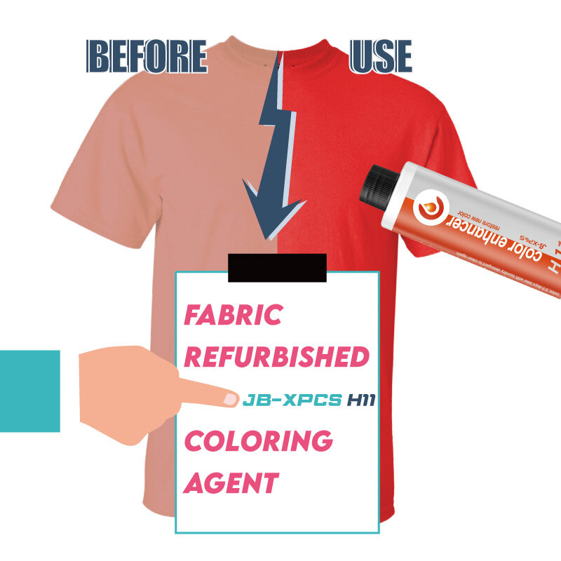 Remodelado Líquido Tecido Dye, Coloring Agent, Fix Faded Clothes, alta qualidade, Dye Projetos para a maioria dos tecidos, JB-XPCS, H11