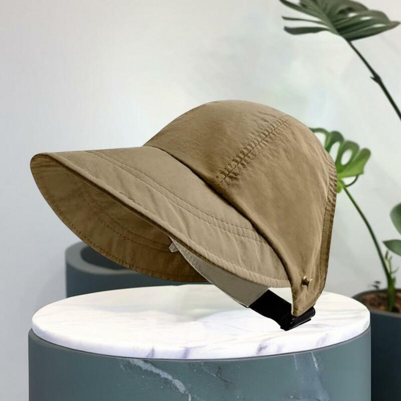 Women Ponytail Hat Wide Brim Sun Protection Hat with Ponytail Hole for Gardening Travel Anti-uv Lightweight Foldable for Women