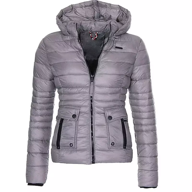 2024 브랜드 겨울 코트 여성용 따뜻한 퍼퍼 재킷 패션 파카, 캐주얼 슬림핏 후드 오버코트, 아웃웨어