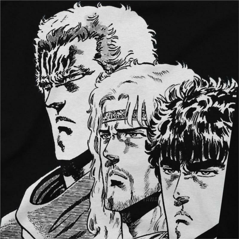 Hokuto Brothers-Camiseta de Manga corta para hombre, Camisa de tejido con cuello redondo, Manga japonesa, puño del Norte, regalo divertido de alta calidad