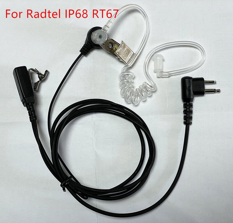 Air acústico tubo fone de ouvido fone de ouvido para dois sentidos rádios Radtel RT-67 IP68 IP-68 RT-68P